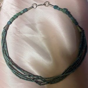 New One of a kind handmade Turquoise necklace 5 strand Southwest Original gift